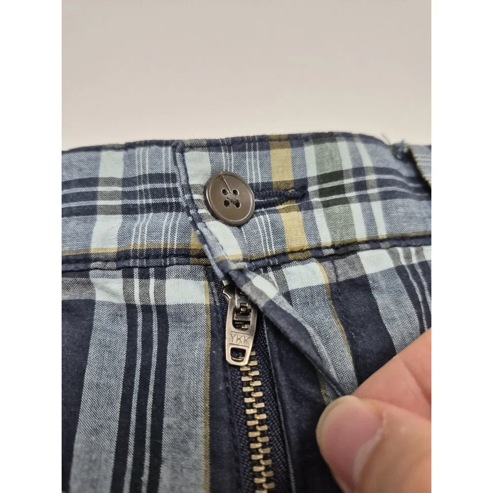 VTG Polo Ralph Lauren Madras Plaid Shorts Men's 34 Blue Plaid Chino
